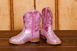 Kids Cowboy Boots- Roper Pink Bling Square Toe www.texasgoldminors.com